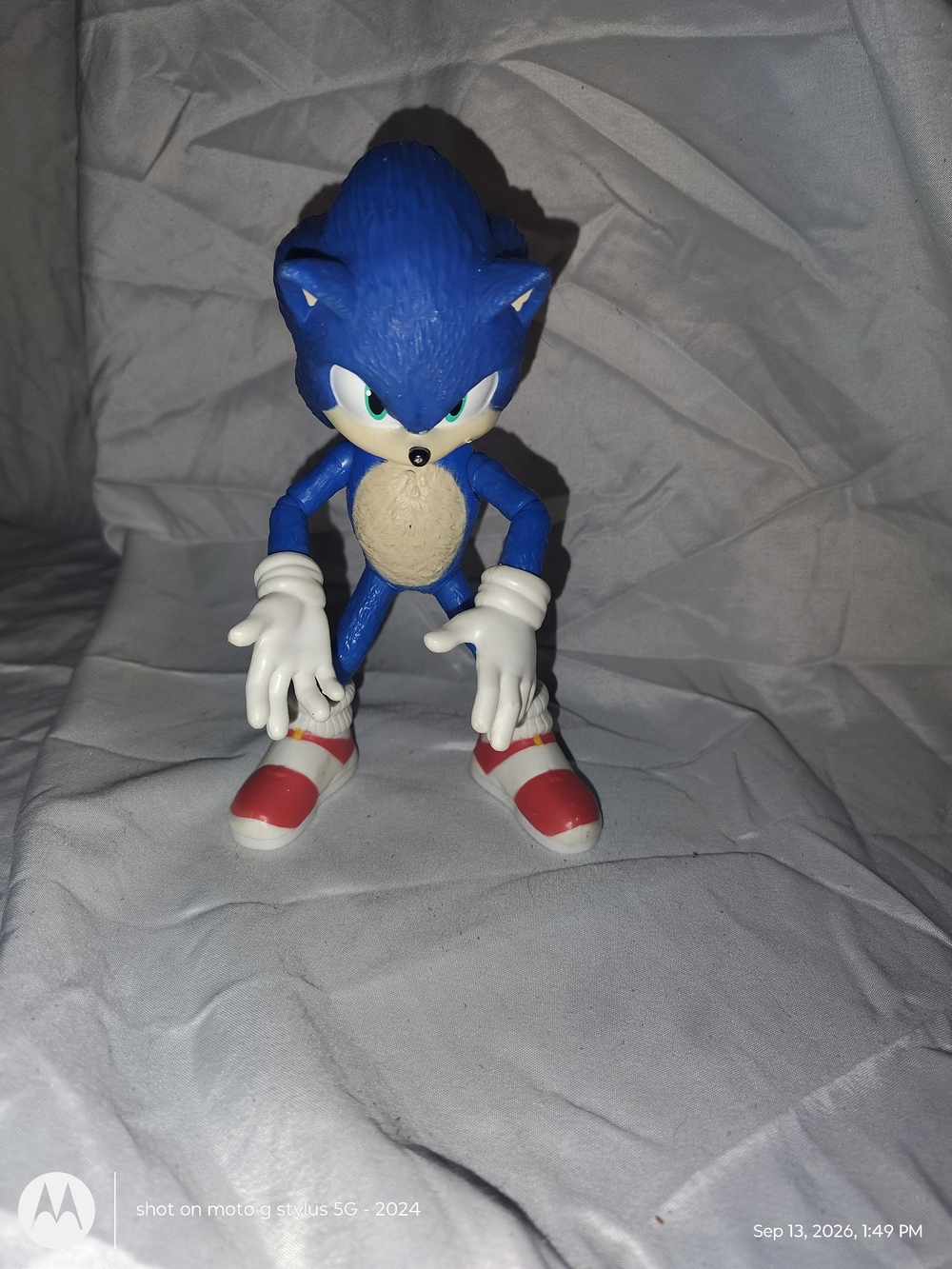 Blue Sonic-Inspired Action Figure - Kids Toy